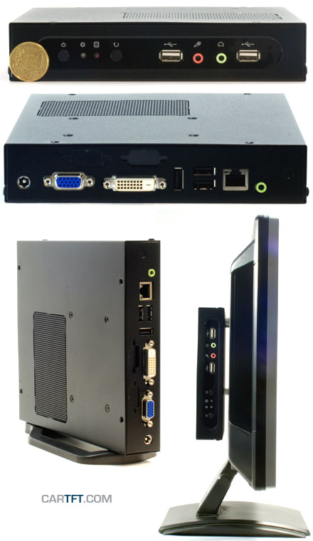 MiniPC HAHE-MC-B Gehuse (fr Intel D945GSEJT Half-Height ITX) [Schwarz]