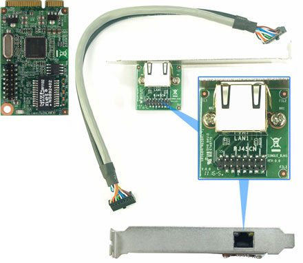 Jetway ADMPEISLA (Mini-PCIe, 1x Gigabit LAN Intel 82574)